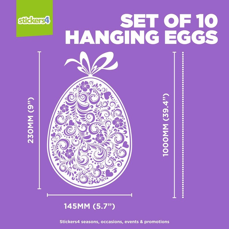 Easter Decorations - Easter Window Stickers - 10 x Beautiful