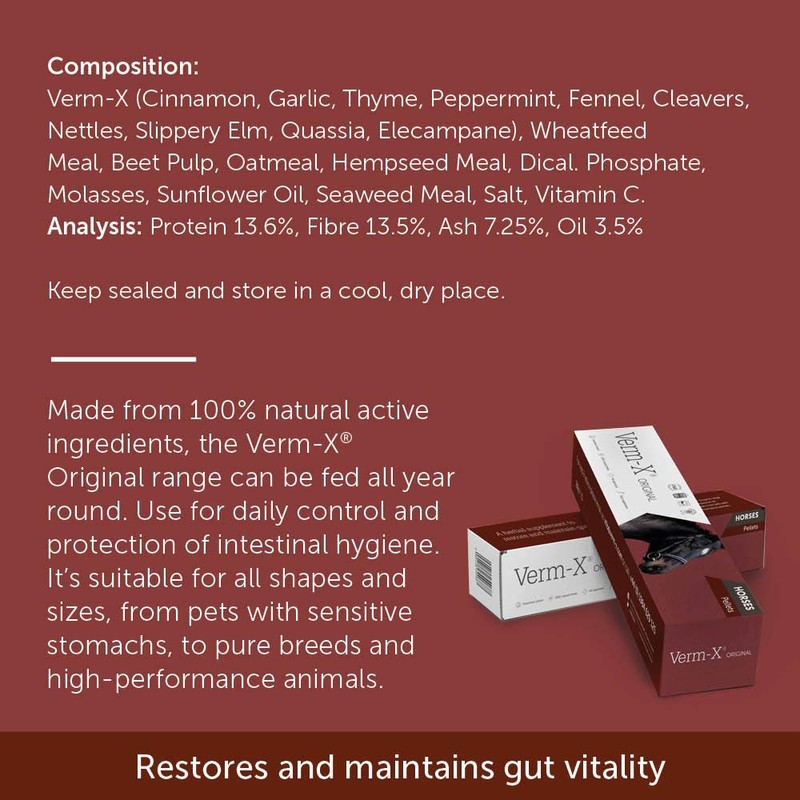 Verm-X Original Pellets for Horses and Ponies, All Natural Supplement,