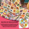 BbiuRer Granny Square Crochet Cards, 50 Cards with Crochet Letters