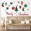 Merry Christmas Wall Decals Red Christmas Gift Xmas Tree Snowflake