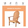 Giantex Adirondack Chair Outdoor Wooden W/Ergonomic Design Acacia Chair for