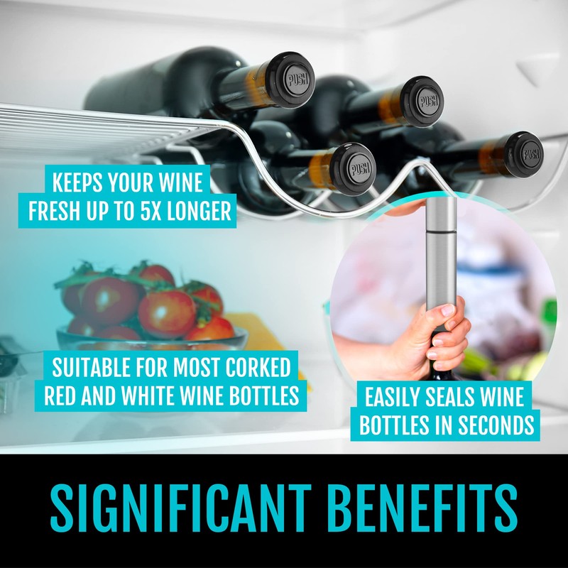 VINVOLI Wine Preserver Set - New 2023 Wine Vacuum Pump