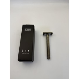 KEROPY Double Edge Safety Razor With 10 Premium Stainless Steel, Bronze