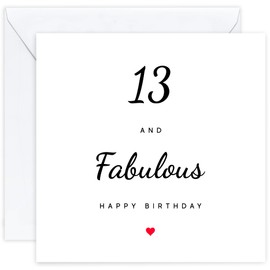13th Birthday Card - Thirteenth Birthday Card for 13 Year Old Girls Teenager Daughter Granddaughter Niece Sister Her (Age 13)