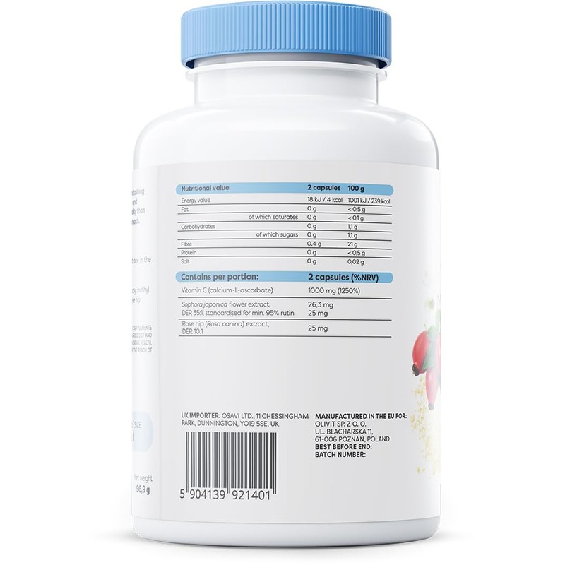 Osavi Vitamin C1000 with Rutin & Rose Hip - 120