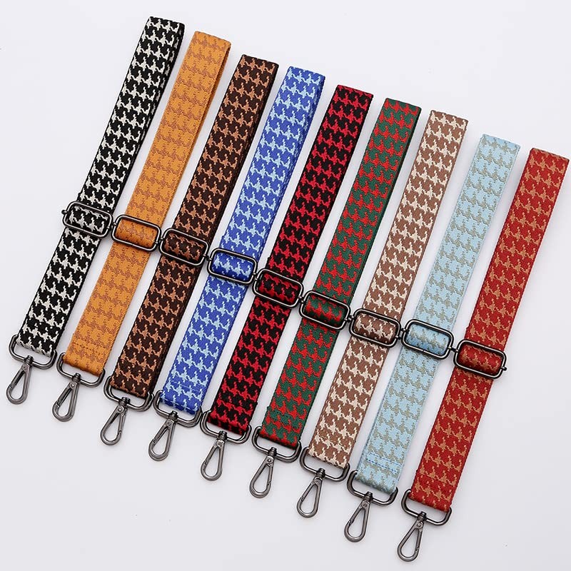 Flower Bag Strap Shoulder Strap, Black Beige