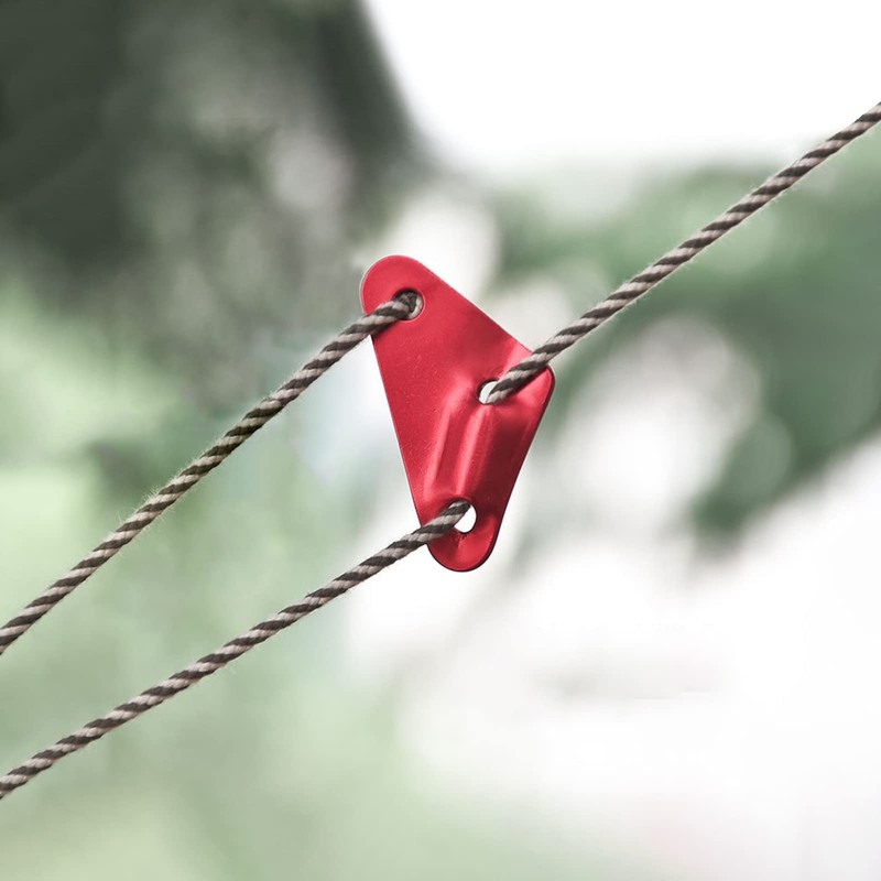 TRIWONDER Aluminum Flexible Triangle Rope Stopper Guy Line Liner Rope