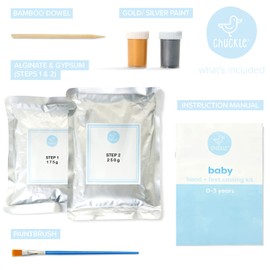 chuckle Chuckle - Baby Handprint & Footprint Casting Kit, 3D Moulding Gift Set, Memories, Keepsakes, for Kids or Newborn, Baby Shower Presents