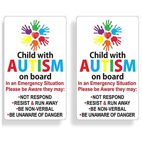 Autism Awareness Car Decal – Waterproof Vinyl Emergency Alert Sticker