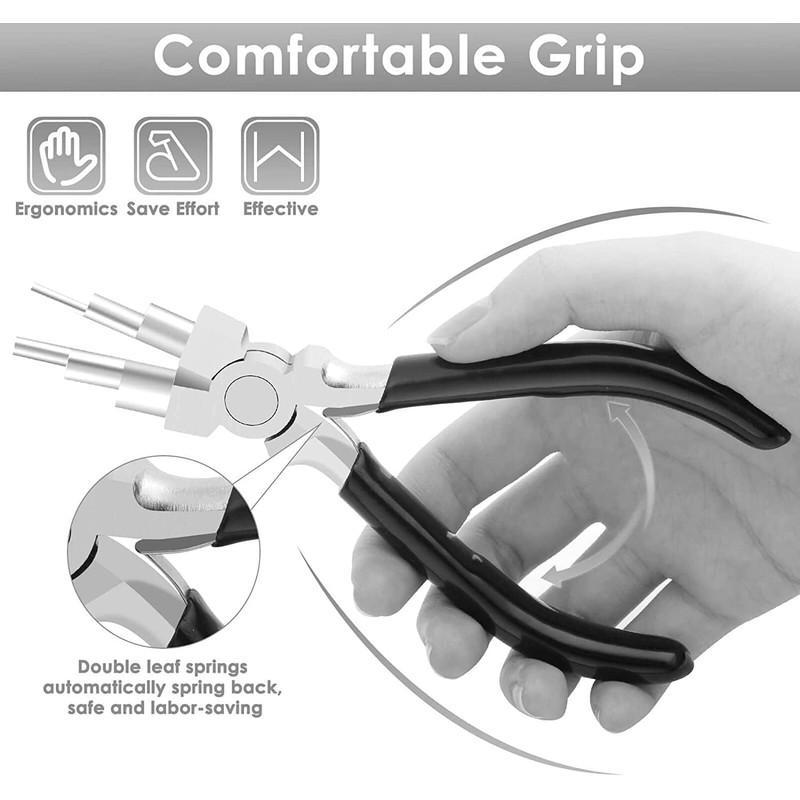 Exeton Jewelry Pliers Tool, Bail Making Pliers 6 in 1