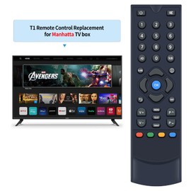 TCNOUMT Replacement Remote Control fit for Manhattan T1, Freeview HD Receiver, SX Freesat HD Replacement Remote Controller - NO Setup Required