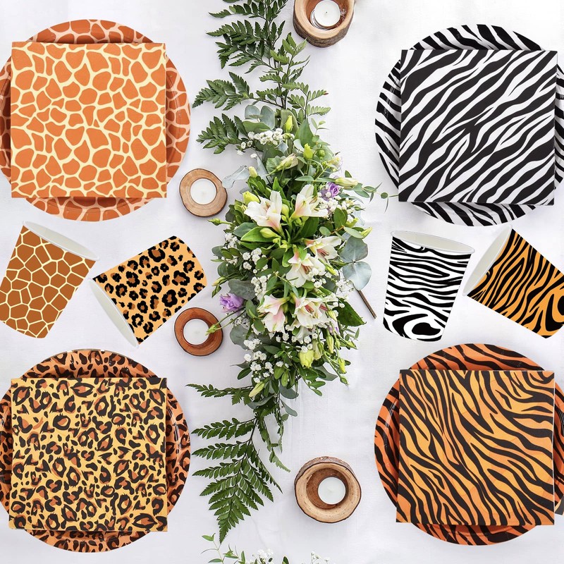 POPOYU Pack of 20 Zebra Napkins, 33 cm x 33