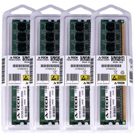 A-Tech 8GB KIT (4 x 2GB) for Dell XPS 420 700 710/710 H2C 710/710 H2C. DIMM DDR2 Non-ECC PC2-5300 667MHz RAM Memory.
