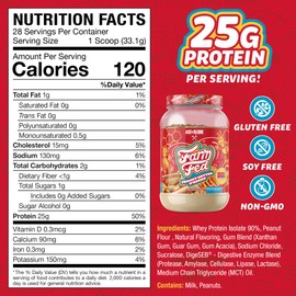 Axe & Sledge Farm Fed 100% Whey Protein Isolate | 25g Protein | Low Carb, Low Sugar, Gluten Free | Protein Powder for Men and Women | Keto | Made in The USA | 28 Servings, Peanut Butter N' Honey