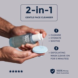 PrettyBoy Fresh Start Gentle Gel Cleanser - Hydrating & Exfoliating Comfort Face Wash with Niacinamide & Hyaluronic Acid for Sensitive Skin Daily Skincare