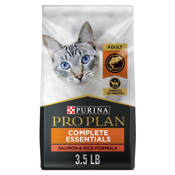 Purina Pro Plan High Protein Cat Food With Probiotics for Cats, Salmon and Rice Formula - 3.5 lb. Bag