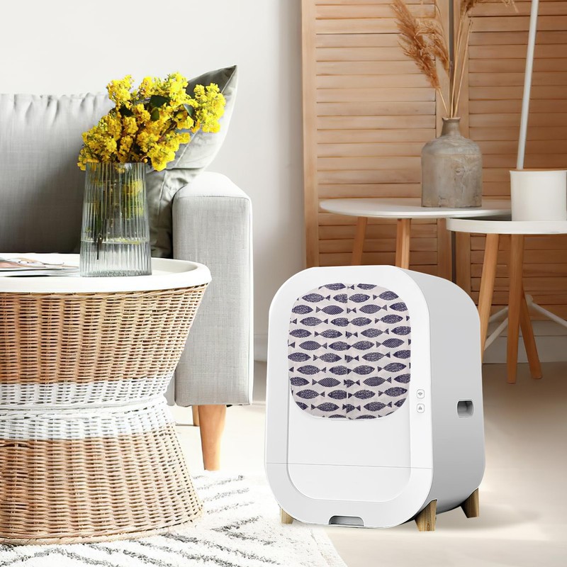 Kisangel Cat Litter Box Curtain, Self Cleaning Litter Case Door