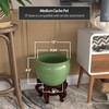 Red Lantern 12" Celadon Porcelain Fishbowl Planter