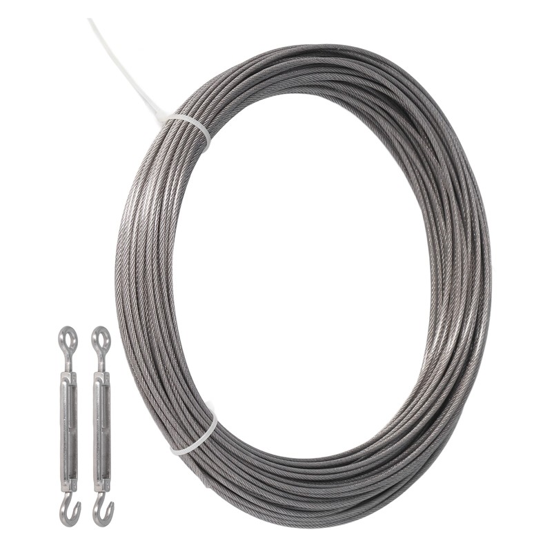 Stainless Steel Wire Rope Set Rust Proof Prevent Corrosion PVC