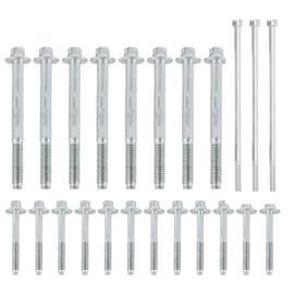 3PCS M5 x 130mm Flange Head Bolt, 11PCS M5 x 40mm Flange Head Bolt, 8PCS M6 x 65mm Flange Head Bolt, Stainless Steel 304, Assortment Kit
