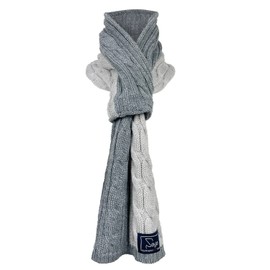 [TERAICHI] Compaq Muff™ Cable Bi-Color, Made in Japan Made in Japan Neck Warmer, Short Scarf, Petite Scarf, Insertion Muffler, Mini Scarf, Sengo, Compact Scarf, Packable, Gray * Light Gray