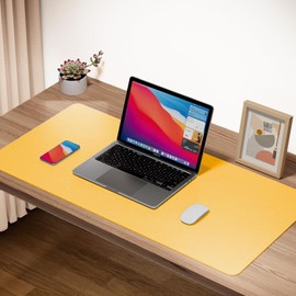 Boutilon Protector de Escritorio de Cuero, Alfombrilla Antideslizante para Ratón, Almohadilla de Escritorio para Laptop, Alfombrilla de Ratón de Oficina, Secante de Escritorio de Cuero Impermeable