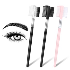 Classicseali 3pcs Eye Lash Brushes Separator, Eyebrow Comb for Women, Dual-Head Eyebrow Brush and Comb for Eliminating Mascara Clumps, Grooming Shaping Brow, Separating Lashes, Eyelashes Extension