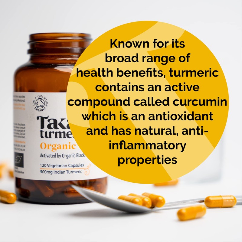 Taka Turmeric, 120 Caps Organic Turmeric with Black Pepper Extract