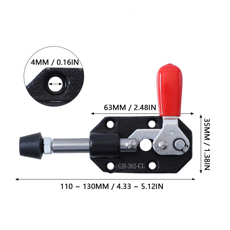 Push Pull Toggle Clamp Cast Iron Adjustable Plastic Handle DIY
