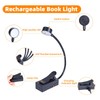 KunHe 5 Pack Rechargeable Book Light Bulk Clip-On Reading Lights