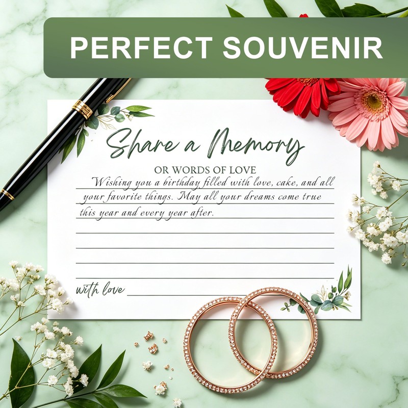 50 PCS Share a Memory Cards for Celebration of Life,