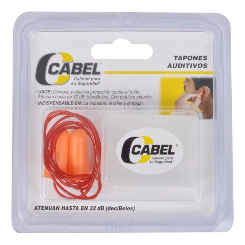 Cabel Tapones Auditivos Cabel Reutilizables Atenuan 32 Decibeles