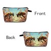 MoCaliduccious Two Bumblebees & Flowers Print Cosmetic Bag Vibrant Travel