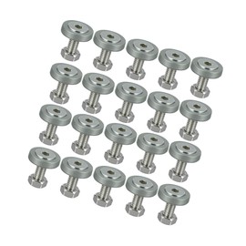 Hihaha 20 Pcs Car Motorcycle Titanium Tone M6 Fender Bumper Washer Bolt Nuts Kit Aluminum Alloy Engine Bay Fastener Durable Material