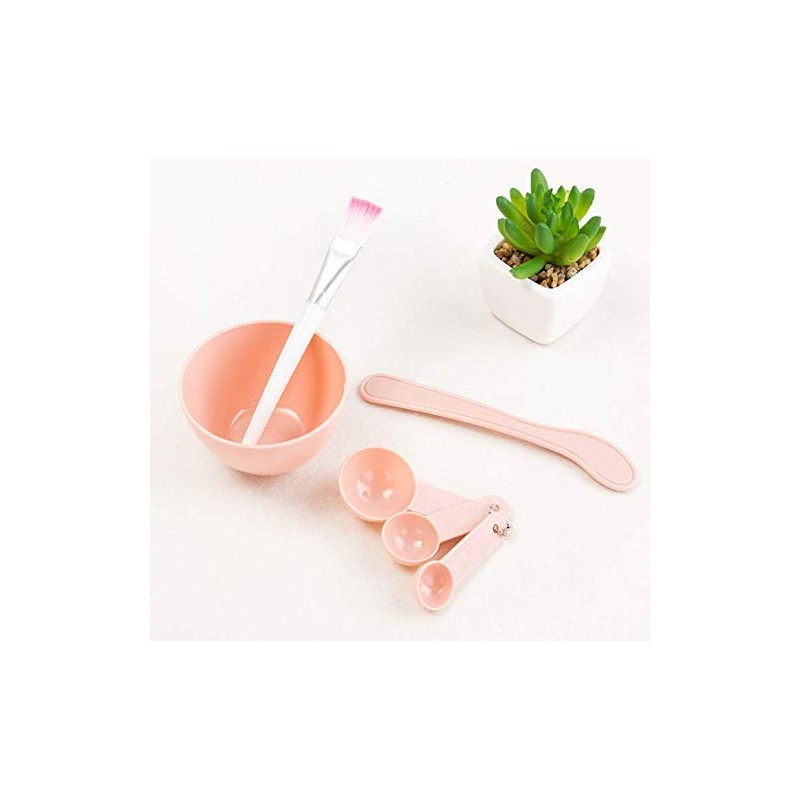 WOIWO DIY Beauty Mask Bowl Set Makeup Four-Piece Kit (pink)