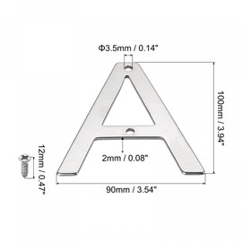 sourcing map Stainless Steel House Letter, 3.94 Inch Letter A for Mailbox Hotel Address Door Sign, Polishing