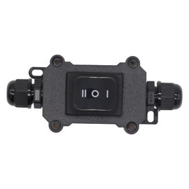 IP68 Waterproof Junction Box + 12V 3-Speed Rocker Switch Set Outdoor 2 Way Plug Line Wire Range 4 to 8mm VCXN
