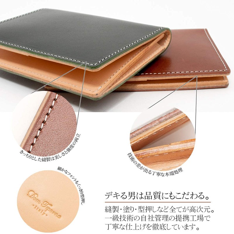 Dom Teporna Italy Business Card Holder, Genuine Leather, Men's, Women's,