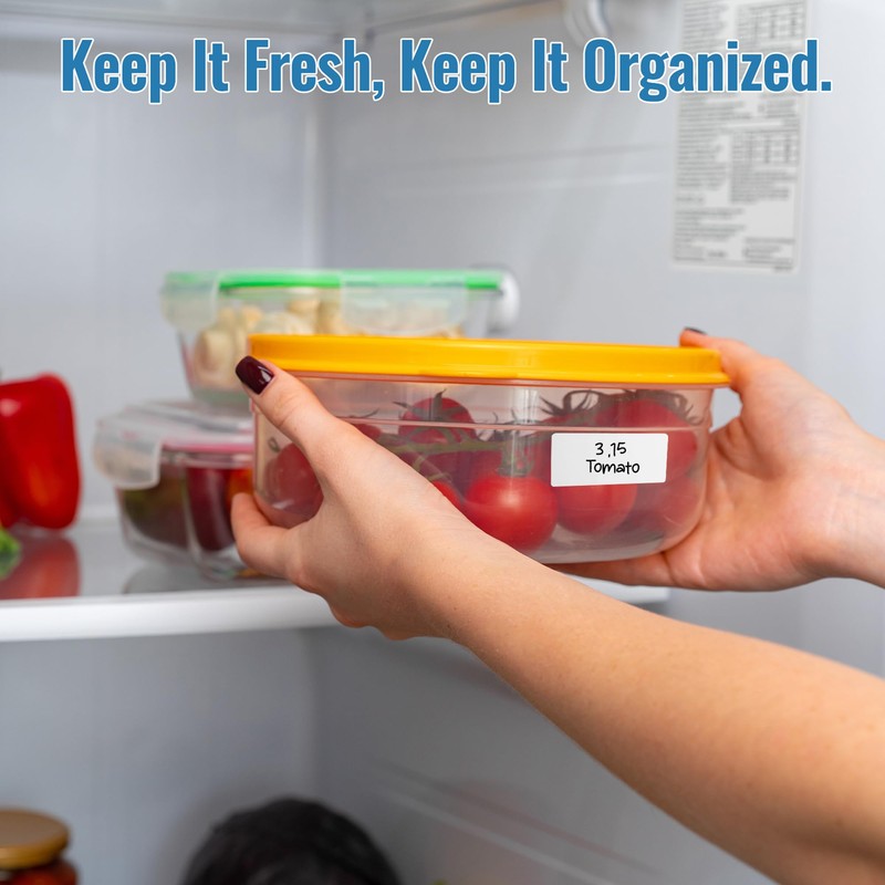 Removable Freezer Labels 500pcs,1 x 2 Inch Blank Food Labels