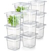 CURTA 12-Pack 1/6 Size 6" Deep NSF Polycarbonate Food Pan