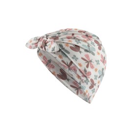Sterntaler Knot Hat Butterfly - Baby Hat Made of Flame Yarn Jersey with All-Over Print Butterflies - Girls Turban Hat - Fashionable Beanie Baby and Children's Hat - Transition Hat, ecru, 51