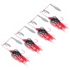 4pcs Fishing Rotating Sequin Aluminum Alloy Composite Beard Lures for