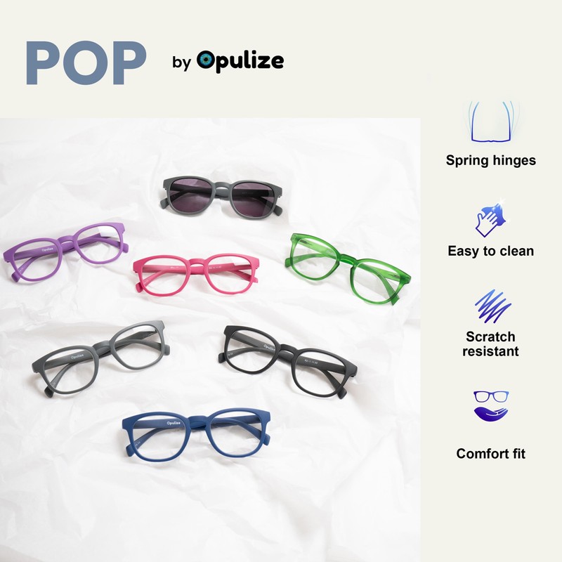 OPULIZE-Pack de 5 gafas de lectura Pop con lector de