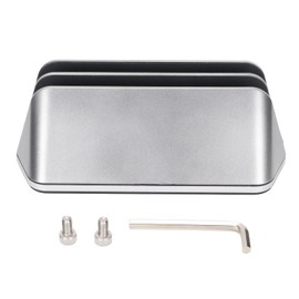 Dual Laptop Stand Vertical 3D Curved Appearance Aluminum Alloy Adjustable Range Vertical Laptop Stand with Screws for Laptop