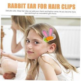 WOONEKY 2pcs Cute Bunny Ear Hair Clips for Rabbit Ear Hair Barrettes Durable and Safe for Present for Mothers and Friends
