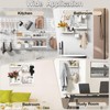 Pegboard Wall Mounted Organizer Storage Set, Includes 4 White Pegboards