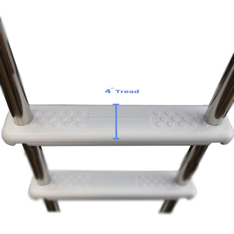 Aqua Select Stainless Steel in-Pool Ladder with Resin Steps |