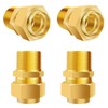 4 Pack 3/4'' CSST Male NPT Pipe Fitting Kit Brass