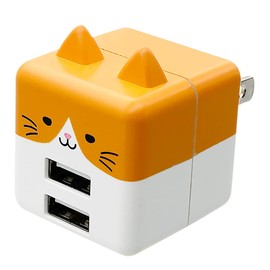 Rasta Banana RAC2A2A02IWO USB Charger, AC USB-A, 2 Ports, Equipped with Smart IC, Mobanyer, Total 2.4 A, Cat