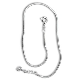 10.5 Inch Snake Chain Sterling Silver Anklet/Ankle Bracelet/Ankle Chain - 925 Sterling Silver - Adjustable 9.5" to 10.5" Inch / 24 to 27 cm - 1.4mm Width - 3.5 Grams - Anklets for Women